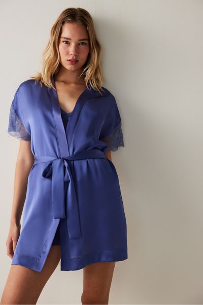 Penti Rochie albastră din satin Freya
