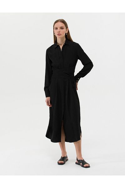 Pierre Cardin Black Long Sleeve Dress 50269308 -Vr046
