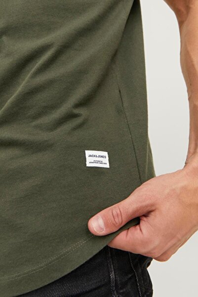 Jack & Jones Jack&Jones Khaki Crew Neck Tee - Ss Noos 12113648