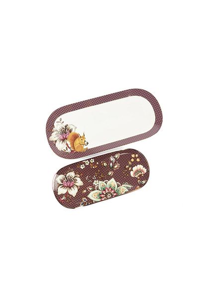 Mikasa Moor Magenta 2-Piece Oval Serving Plate 20X43 16X34Cm De16. 363680