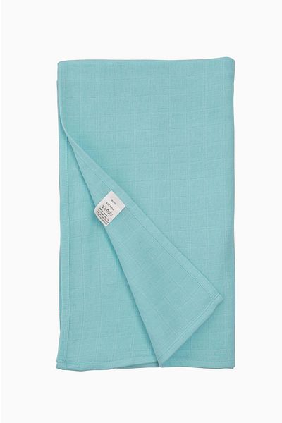Boumini Cotton Muslin Blanket 120x120 Cm Turquoise