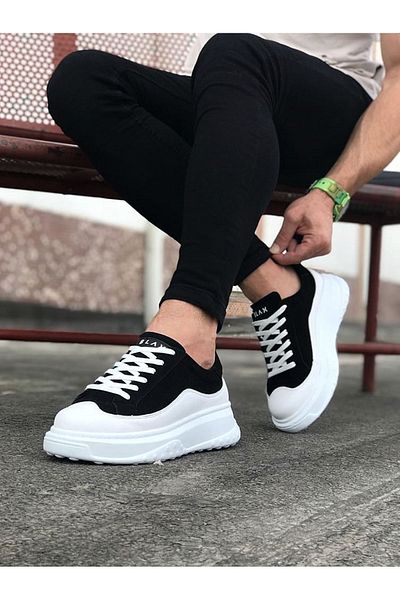 Wagoon WG507 White Black Men's Shoes