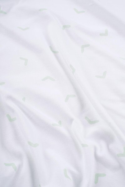 Boumini 80X80 cm 100% Cotton Double Layer Baby Blanket Mint White