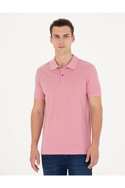 Pierre Cardin Μπλουζάκι Pink Slim Fit Polo Neck 50273574-VR026