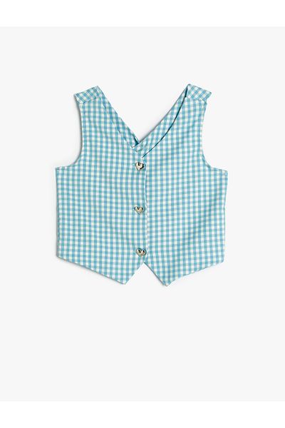 Koton Γιλέκο με κουμπιά V-Neck