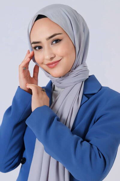 haremscarfs Азіатський шаль сірий (тонкий, делікатний, не потребує прасування...