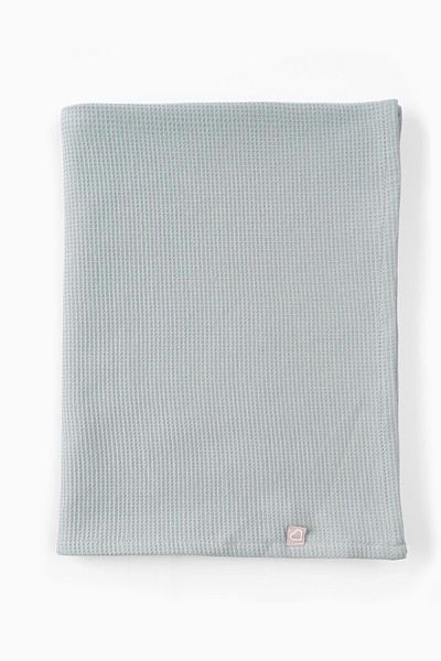 Boumini Green Cotton Quilted Baby Blanket - 120X120 cm