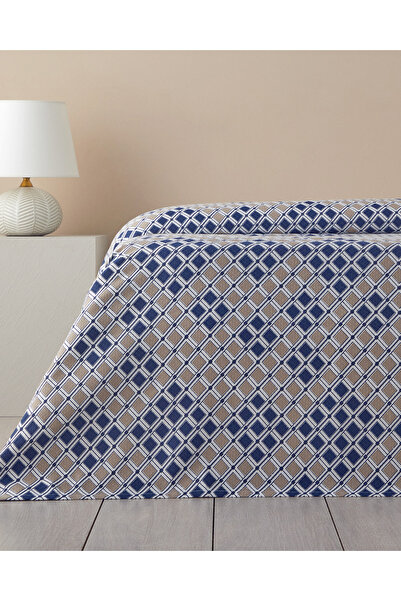 English Home POOL POP Baskılı Tek Kişilik Pike Koyu Mavi