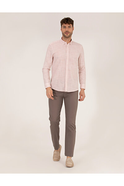 Pierre Cardin Cămașă cu mânecă lungă Cinnamon Regular Fit 50264940-VR191