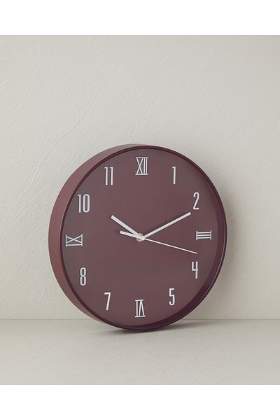English Home Ceas de Perete Verna Plastic 30 cm Roșu Claret