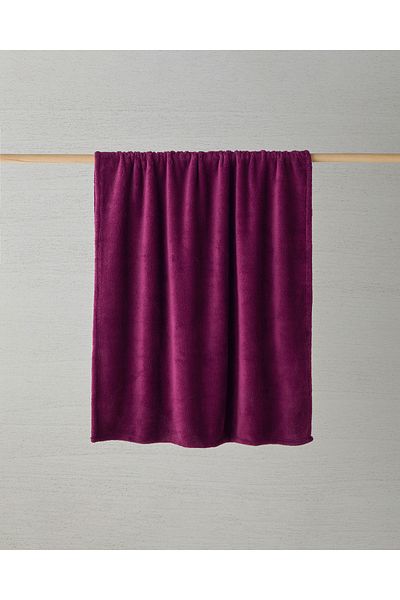 English Home Claret Red Cozy Wellsoft Tv Blanket