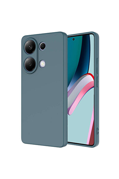 Fibaks Redmi Note 13 Pro 4g | Kılıf Kadife Lansman Soft Yumuşak Liquid Silikon Kamera Korumalı Kapak