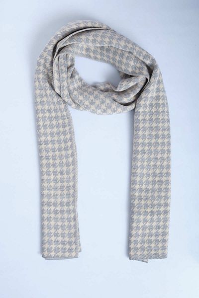 Sebir Moda Houndstooth Patterned Knitwear Scarf