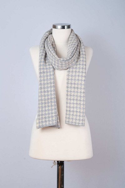 Sebir Moda Houndstooth Patterned Knitwear Scarf