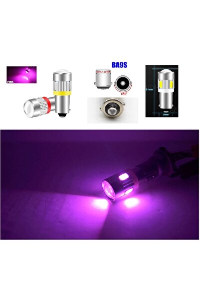 orco (2XADET) 1 TAKIM H6 LED (T4 53 AMPUL) GÖSTERGE GÜNDÜZ PARK AMPULÜ PEMBE ...