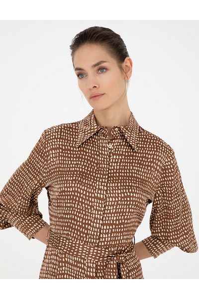 Pierre Cardin Brown Regular Fit Woven Dress 50284059 -Vr029