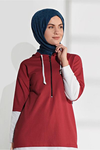 TRENDTESETTÜR Γυναικείο Σετ Φόρμας με Λεπτομέρεια Κόκκινο Τεμάχιο - 8202