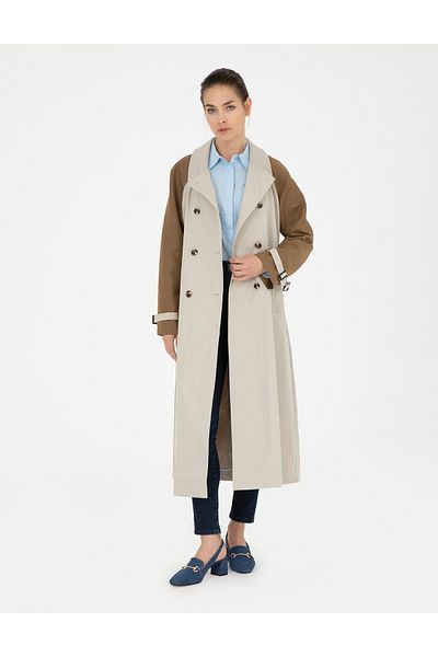 Pierre Cardin Sand Regular Fit Trench Coat 50282818 -Vr085