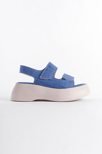 Capone Outfitters Wedge Heel Double Velcro Strap Women's Sandals