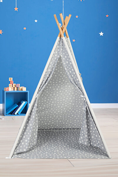 38 OtuzSekiz Minderli Ahşap Çocuk Kızılderili Ev & Bahçe Oyun Çadırı