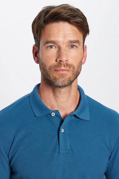 Tudors Pánské Slim Fit Slim Fit Bavlna Měkká textura Chladivá tkanina Obyčejné Pique Petrol Polo límec