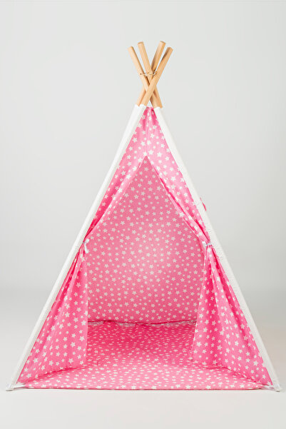 BabyModa Ahşap Direkli Sağlıklı Pamuklu Devrilmeyen Çocuk Oyun Alanı & Evi Mi...