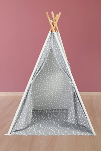 Irk Lemoon Eğlenceli Bahçe & Ev Oyun Alanı Geniş Ahşap Direkli Çocuk Oyun Çadırı