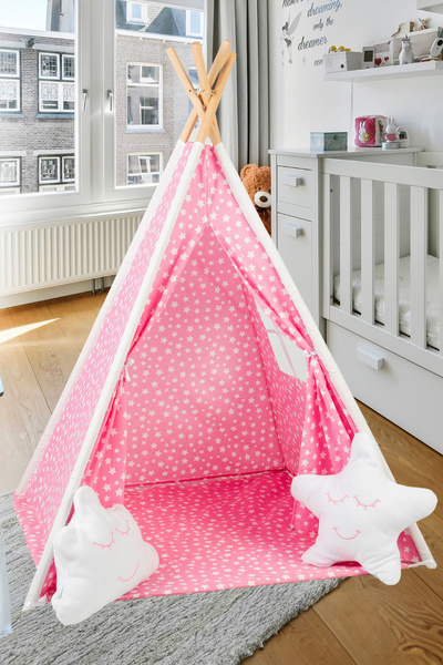 Irk Lemoon Eğlenceli Bahçe & Ev Oyun Alanı Geniş Ahşap Direkli Çocuk Oyun Çadırı