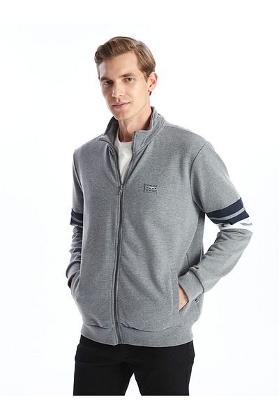 LC Waikiki Lw - Stand Collar Long Sleeve Men's Zippered Sweatshirt