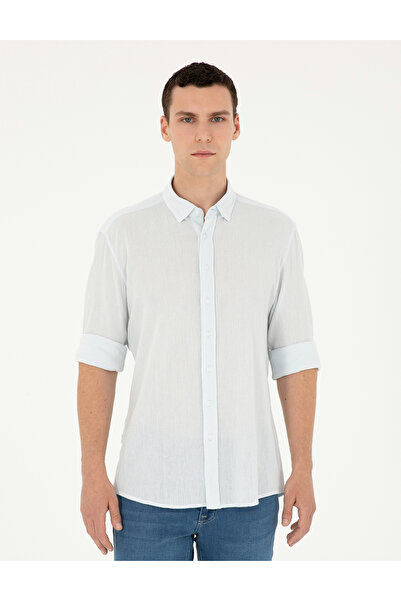 Pierre Cardin Light Blue Regular Fit Long Sleeve Shirt 50286086 -Vr095