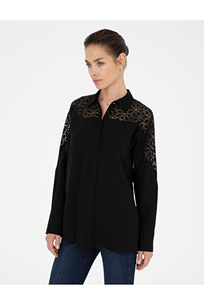 Pierre Cardin Μαύρο μακρυμάνικο πουκάμισο Comfort Fit 50287303-VR046