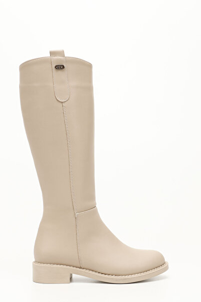 GÖNDERİ(R) Damskie / Dziewczęce buty z zamkiem błyskawicznym w kolorze nude T...