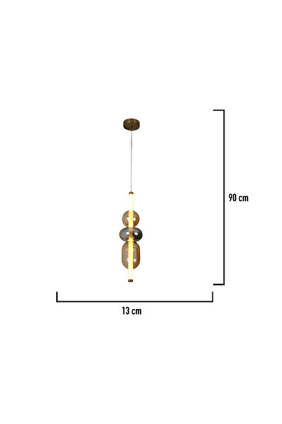 Apliqa Olca 12 Watt Tekli Gold Modern Tekli Sarkıt Avize
