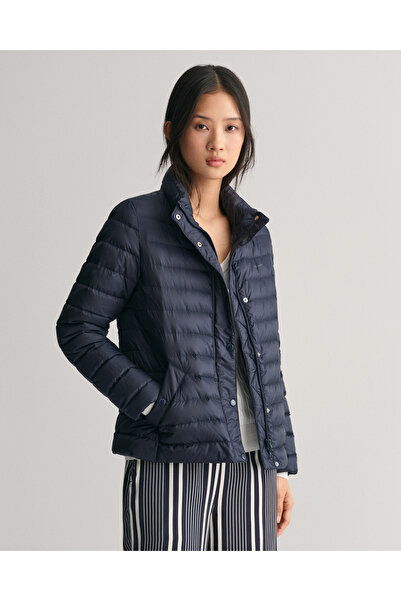 Gant Kadın Lacivert Dik Yaka Kaz Tüyü Mont