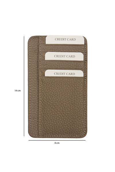 PiyasaSepeti Beige Unisex Genuine Leather Card Holder Wallet