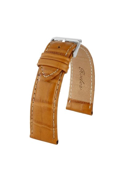RODER حزام جلد R4102w - أسمر - أبيض - 22 ملم
