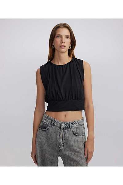 İpekyol Crop T-shirt - Gathered Design