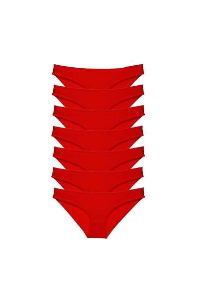 Royaleks Γυναικείο εσώρουχο 7 τεμαχίων Super Eco Σετ Lycra Κόκκινο