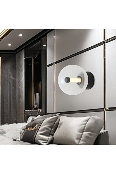 Apliqa Neval Siyah Gold 2 Watt Modern Yatak Başı, Modern Salon Aplik