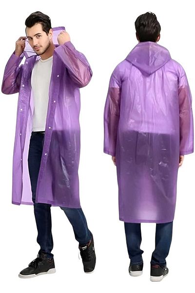 Uniquetrenders Ανδρικό αδιάβροχο με κουκούλα Eva Raincoat