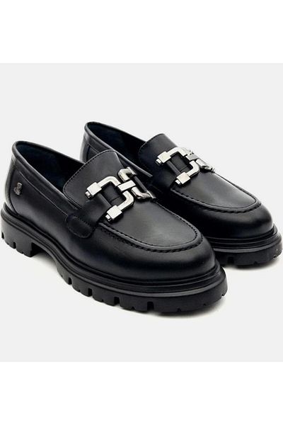 Venüs 2412906 K Women's Genuine Leather Thick Soled Loafer Shoes