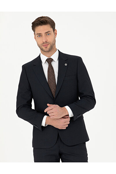 Pierre Cardin Lacivert Slim Fit Çizgili Takım Elbise 50288211-VR033