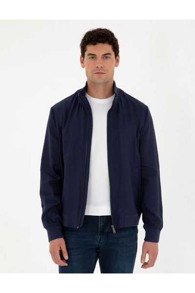 Pierre Cardin Lacivert Keten Baharlık Mevsimlik Mont 50288213-VR033