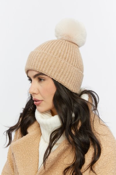 SOFT AKSESUAR PONPONED BEANIE