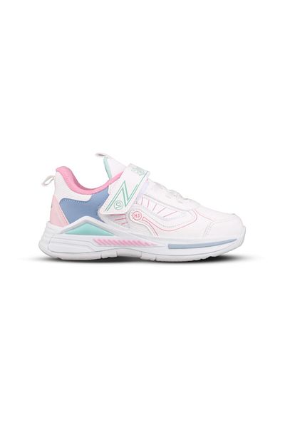 MP ONE Tenis alb cu șireturi / Velcro pentru copii mari