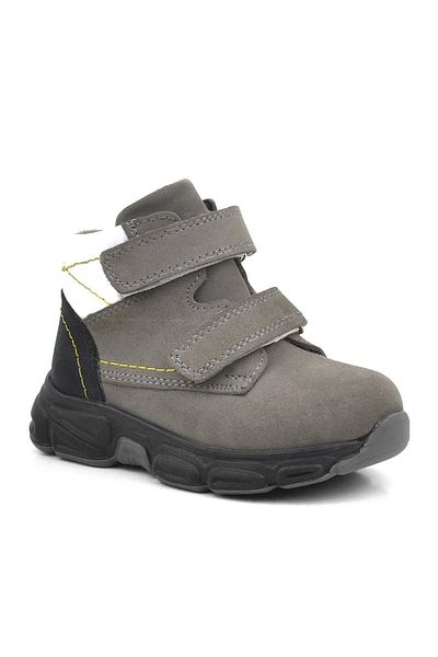 Rakerplus Genuine Leather Gray Nubuck Baby Sports Boots