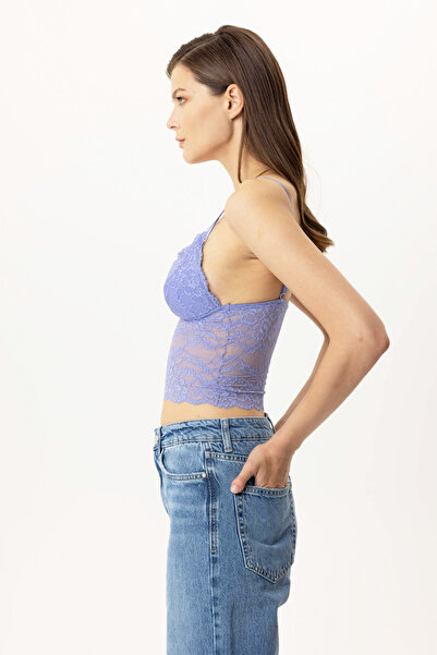 Pierre Cardin 6518 Thin Adjustable Strap Triangle Cap Lace Bralette Bustier