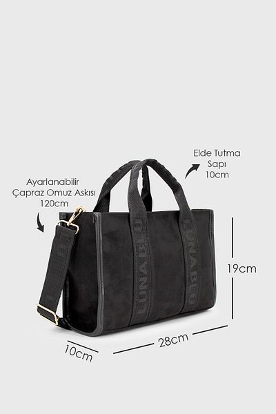 LUNABLU Women's Suede Crossbody Hand and Shoulder Bag