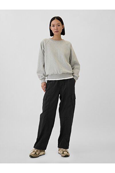 GAP Kadın Siyah GapFit Crinkle Paraşüt Pantolon