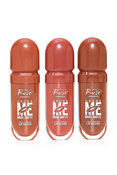 Özce Rose Adore Me 3'lü Mat, Kalıcı Ruj Seti